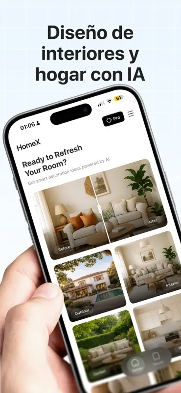 Diseño de Interiores IA: HomeX screenshot 1 of 5