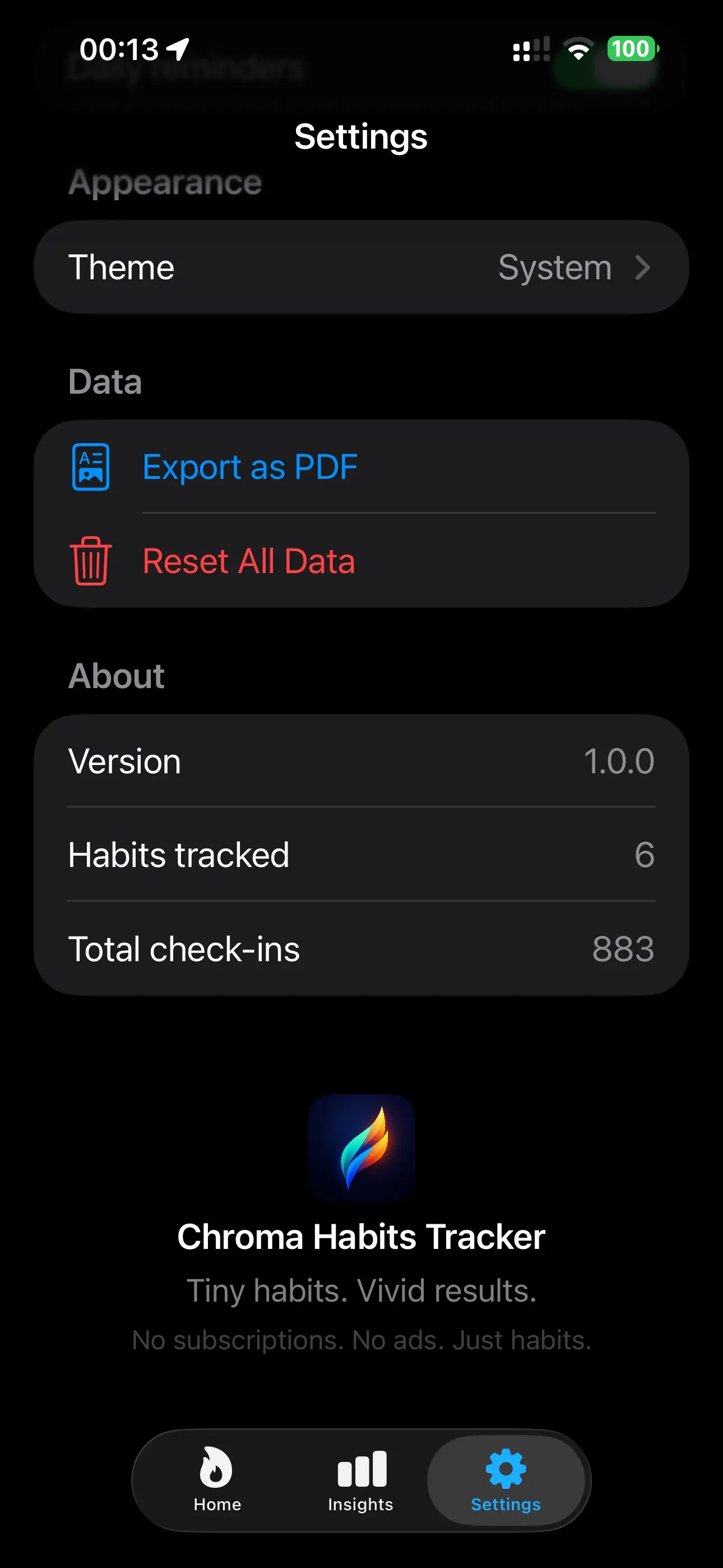 #7. Chroma Habits Tracker (iOS) Av: Gianfranco Antenucci