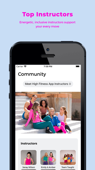HIGH Fitness App Screenshot