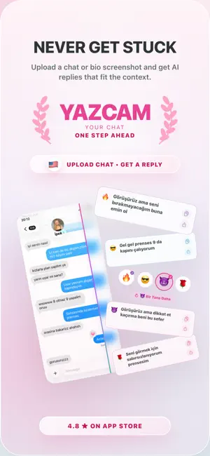 Yazcam: AI Chat & Reply Coach iPhone screenshot 1