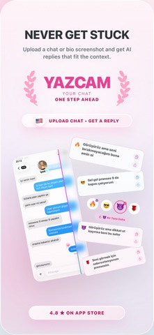 Yazcam: AI Chat & Reply Coach iPhone screenshot 1