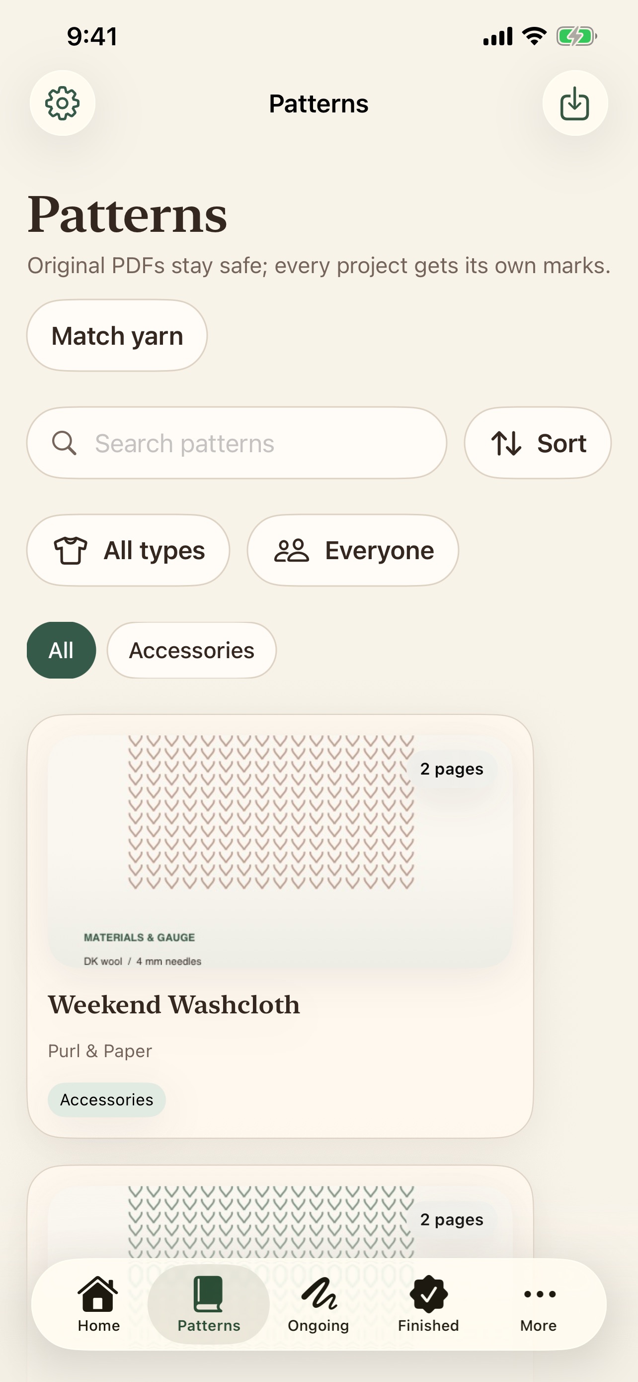 Screenshot 3 of Purl & Paper