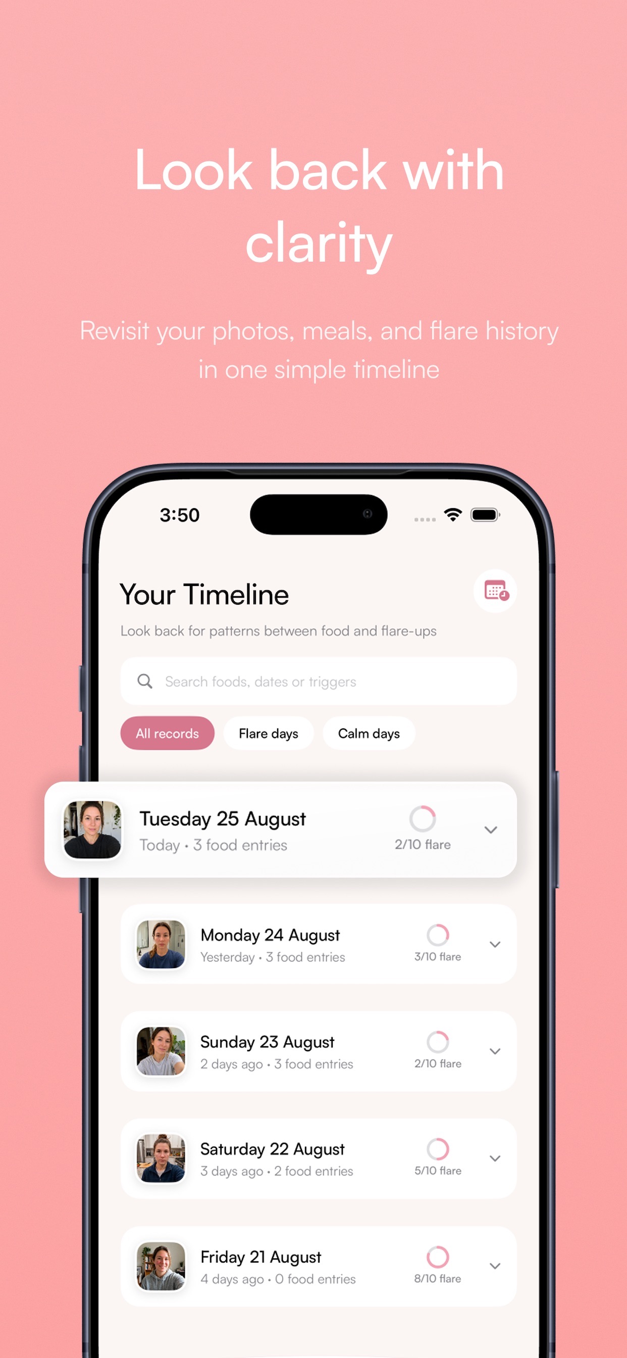 Screenshot 3 of Rosie's Diary — Rosacea Log