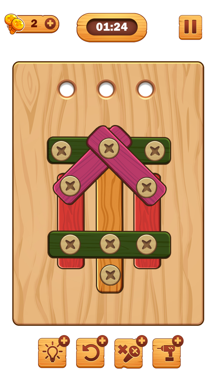 Screw Puzzle Wood Nut  Bolt™