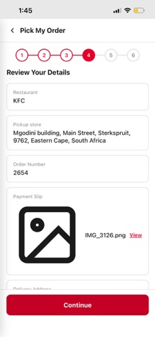 PickMyOrder customer app iPhone screenshot 4