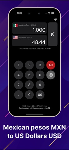 MX Pesos To Dollars Conversion screenshot