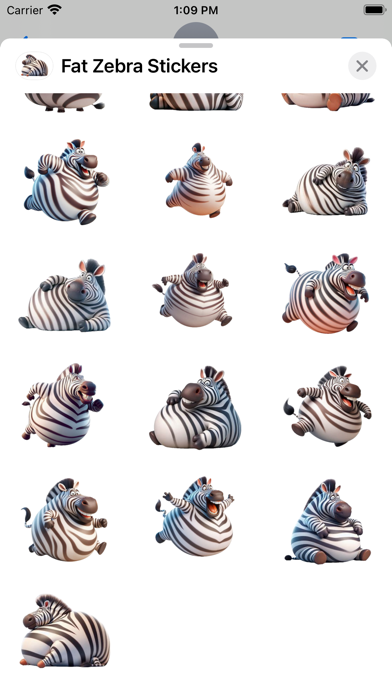 Screenshot #3 pour Fat Zebra Stickers