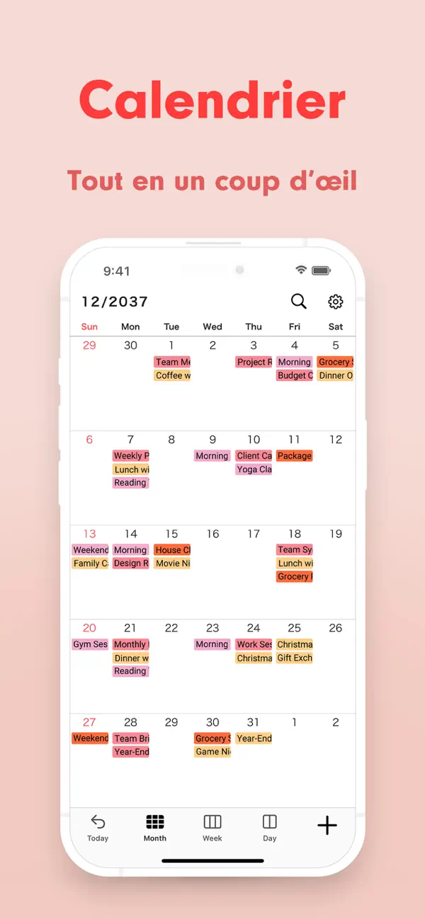 Screenshot #1 pour N Calendrier: Planning Partagé
