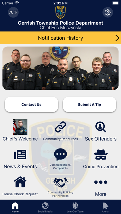 Gerrish Police Department Screenshot