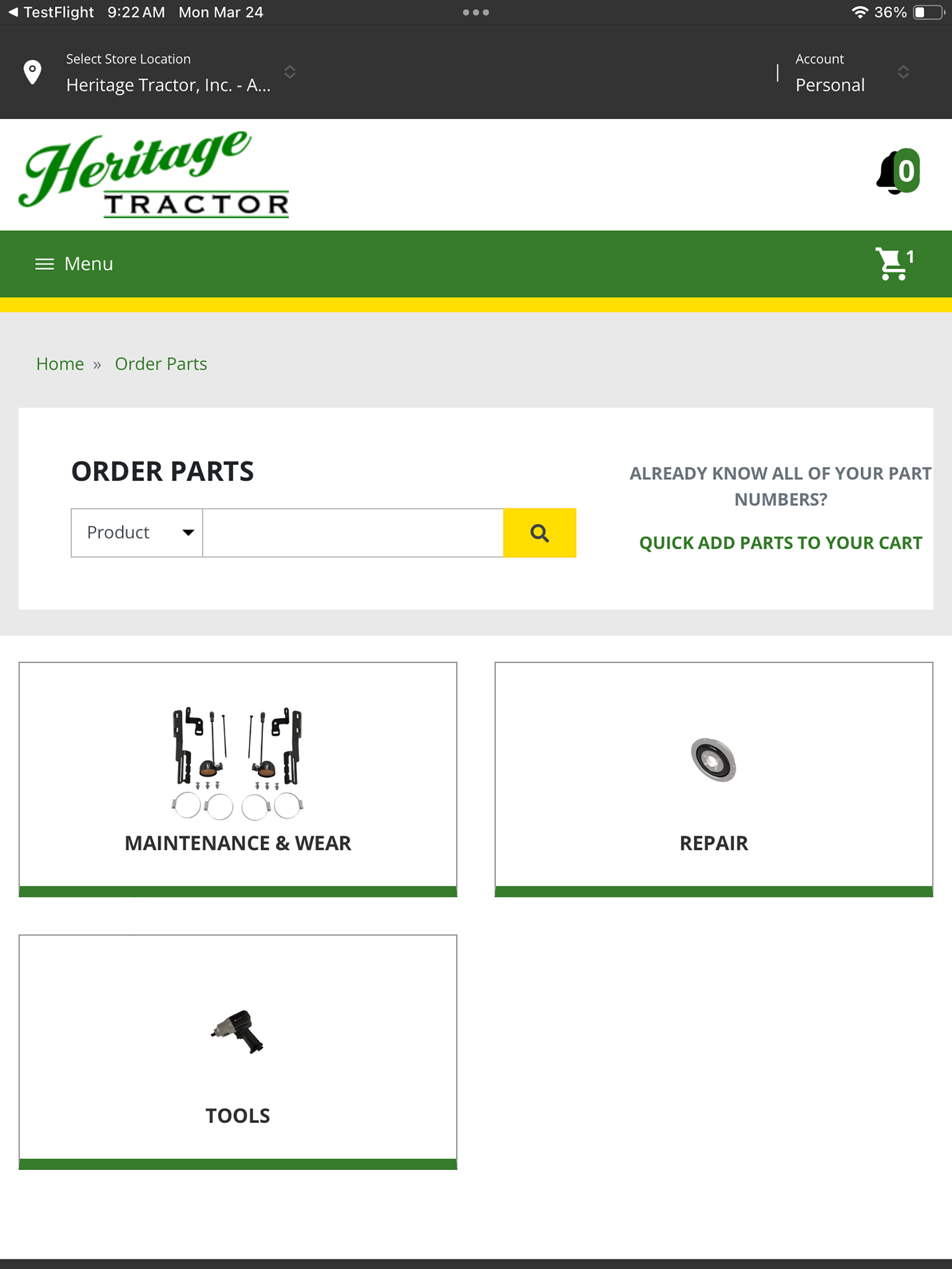 Heritage Virtual Parts Counter