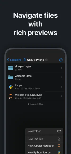 Juno – Python and Jupyter iPhone screenshot 6