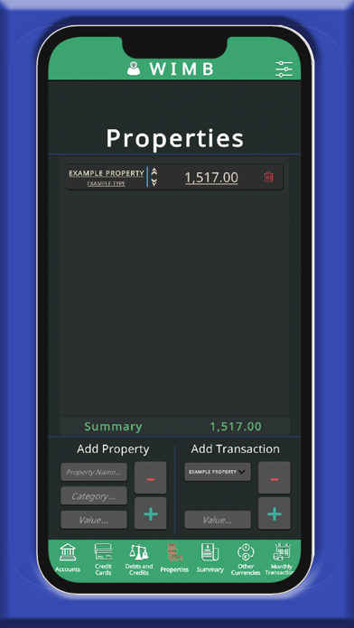 WIMB - Personal Finance App Screenshot
