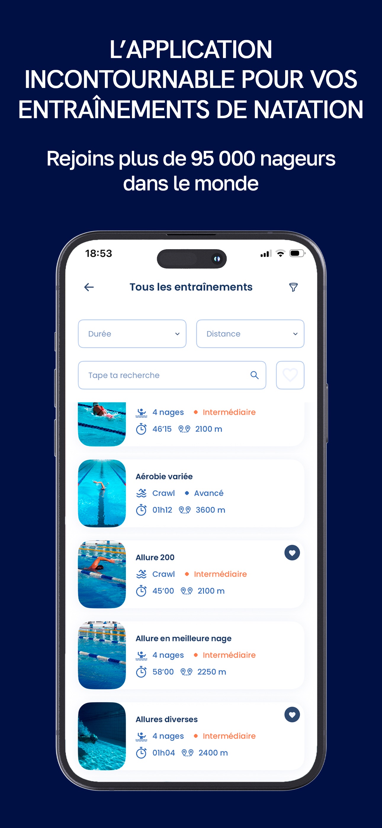 OpenSwim : App de natation screenshot 1