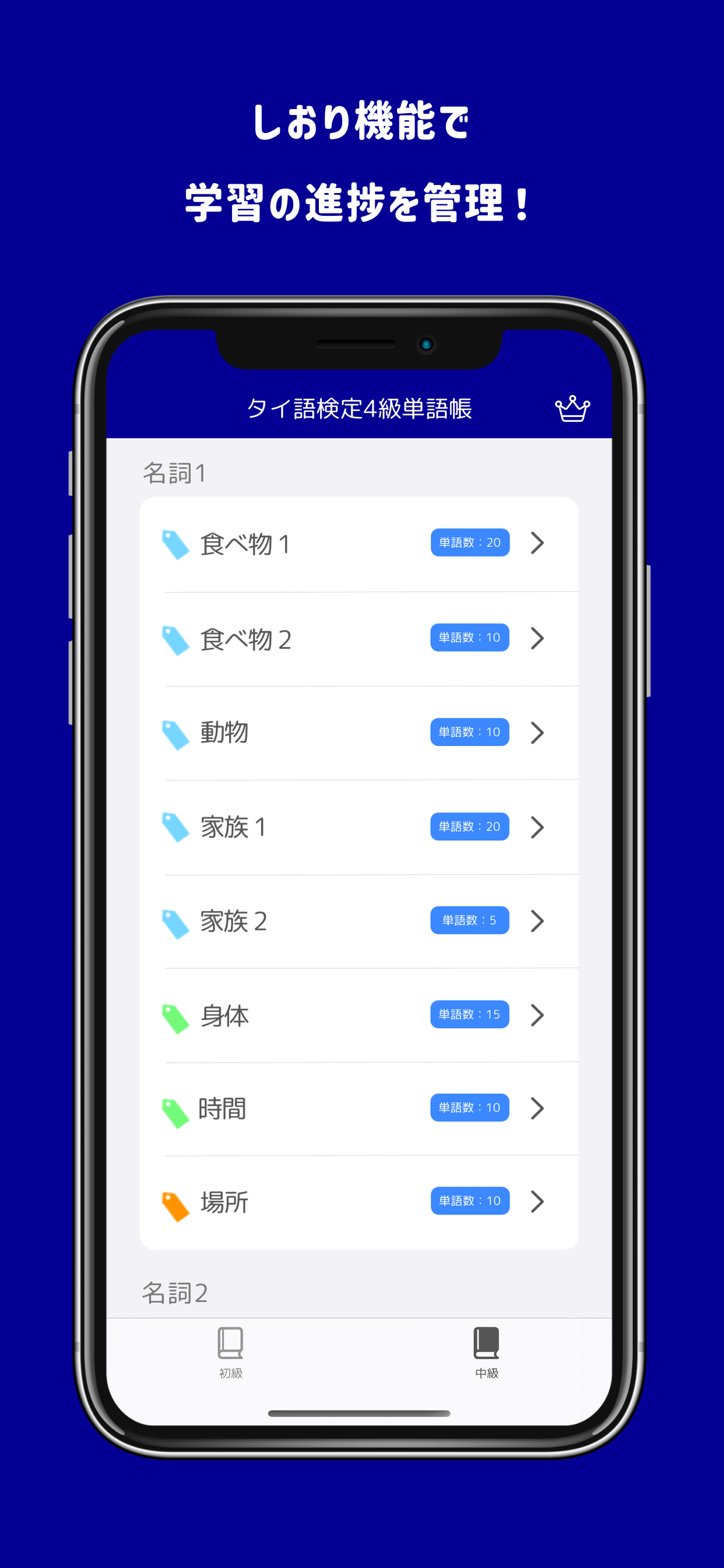 タイ語検定単語帳4級