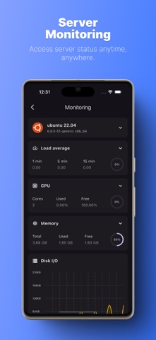 1Panel - Server Admin iPhone screenshot