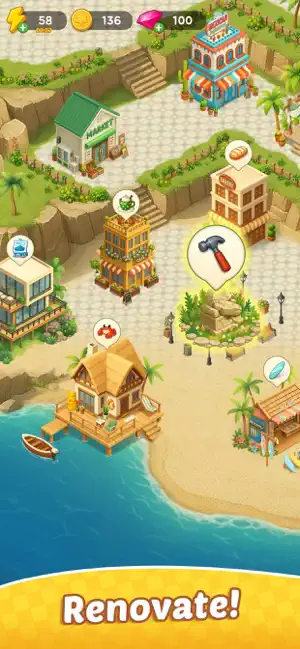 Merge Beach : Gossip & Mystery screenshot 2