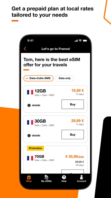 Orange Travel - World eSIMs Screenshot