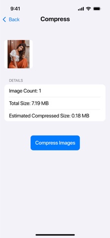 Compress Photos, Resize Image iPhone screenshot