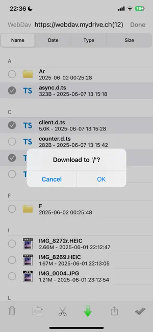 My WebDAV screenshot 2
