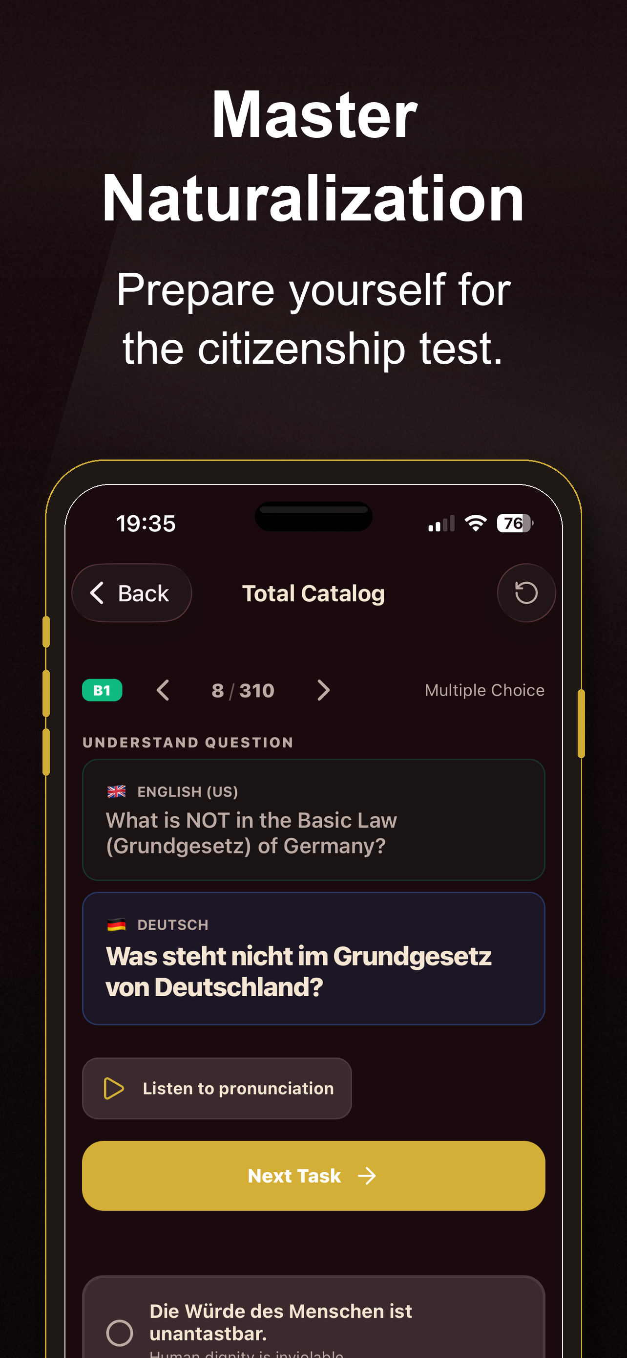 Learn German for Citizenship screenshot 2