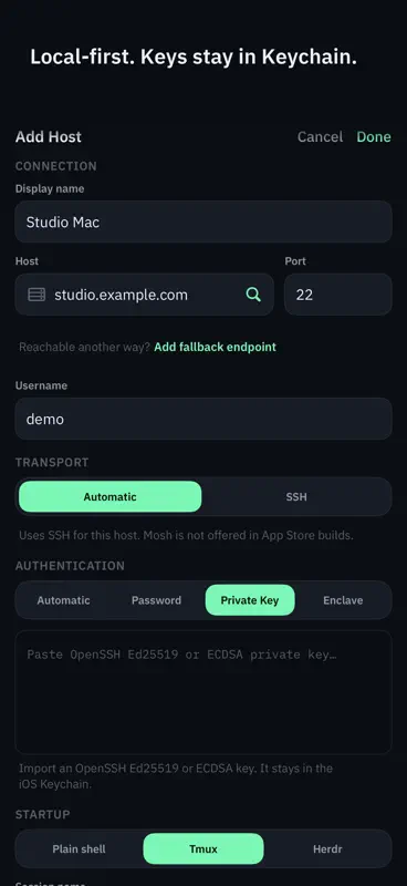 SSHHIP - Modern SSH Client screenshot 6 of 6