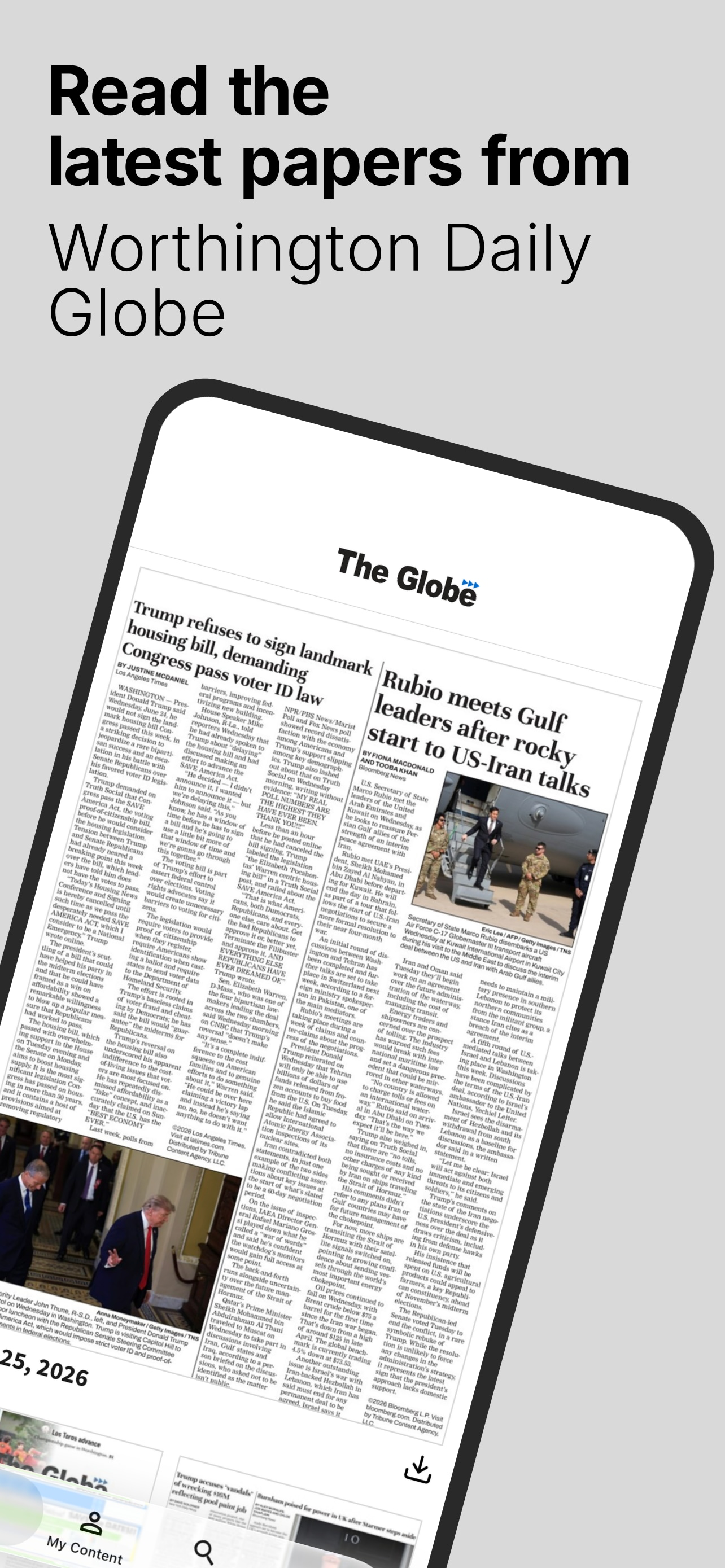 The Globe E-paper