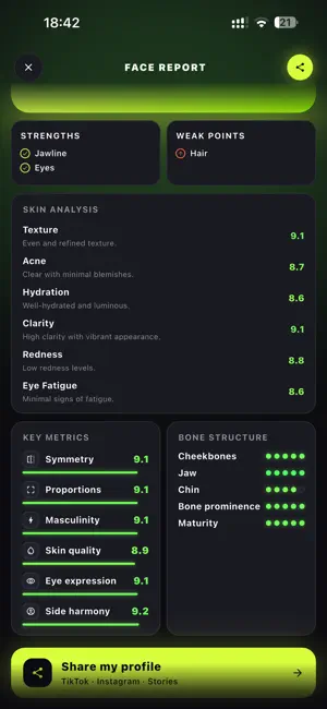 Loru: Looksmax AI Face Rating screenshot 4