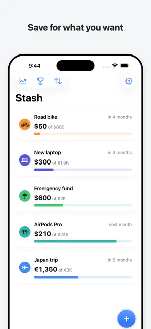 Stash - Savings Goal Tracker screenshot 1