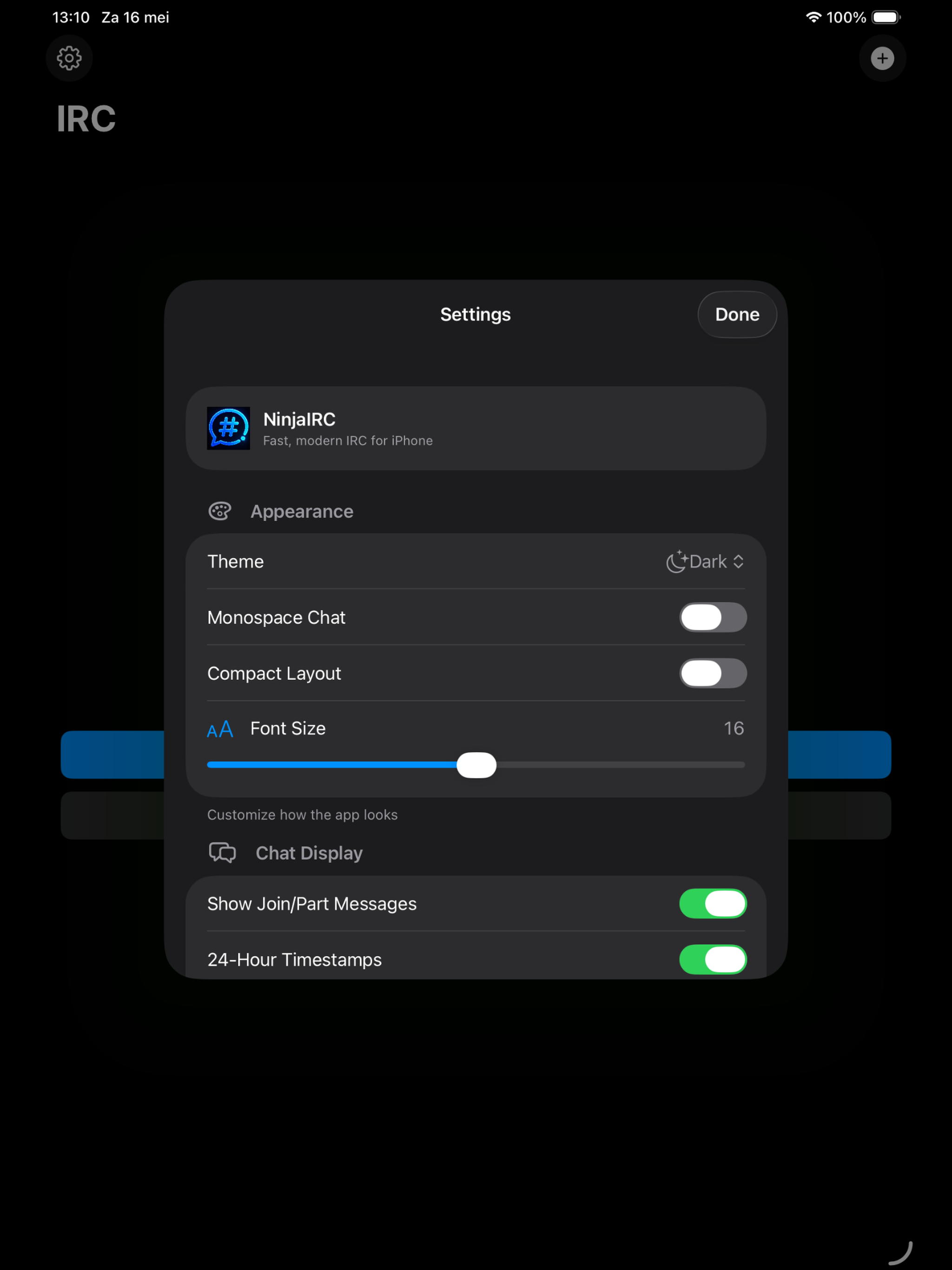 NinjaIRC screenshot 15