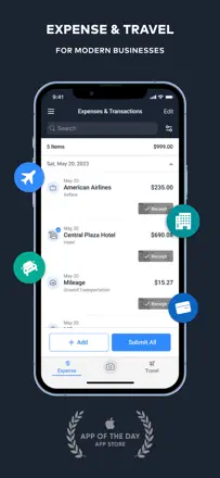 TravelBank Expenses and Travelのスクリーンショット（1/7）
