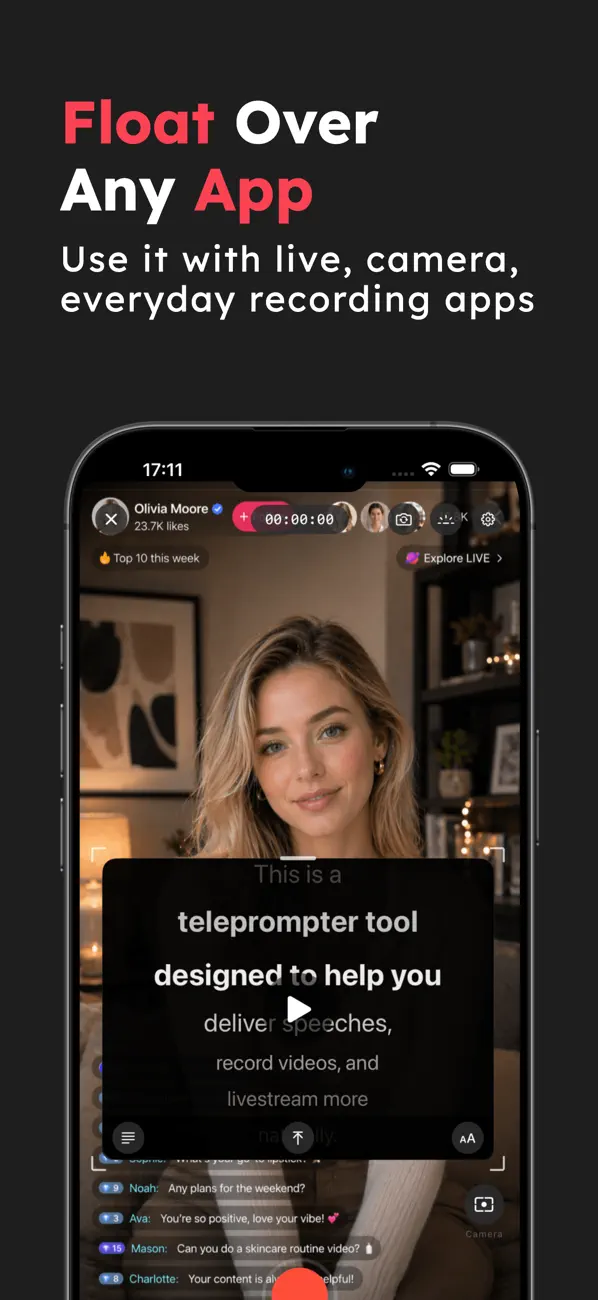 Screenshot #1 pour FloatText - Téléprompteur