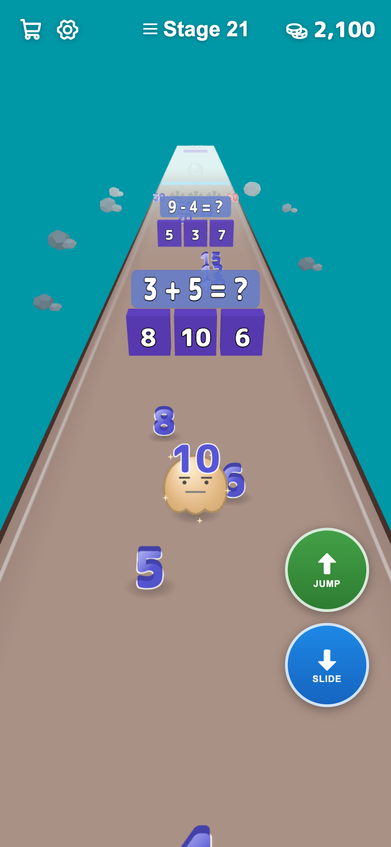 Slime Number Merge Run 2048