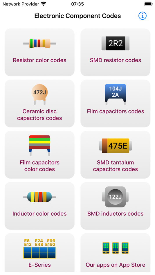 #3. Electronic Component Codes (iOS) 게시자: ALG Software Lab