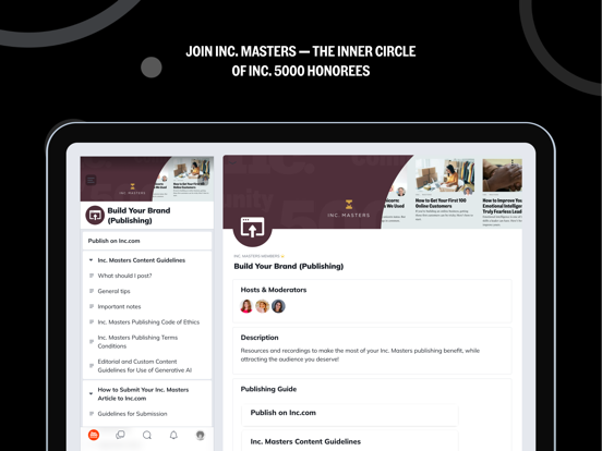 Inc. 5000 Community iPad screenshot 4 - Business app
