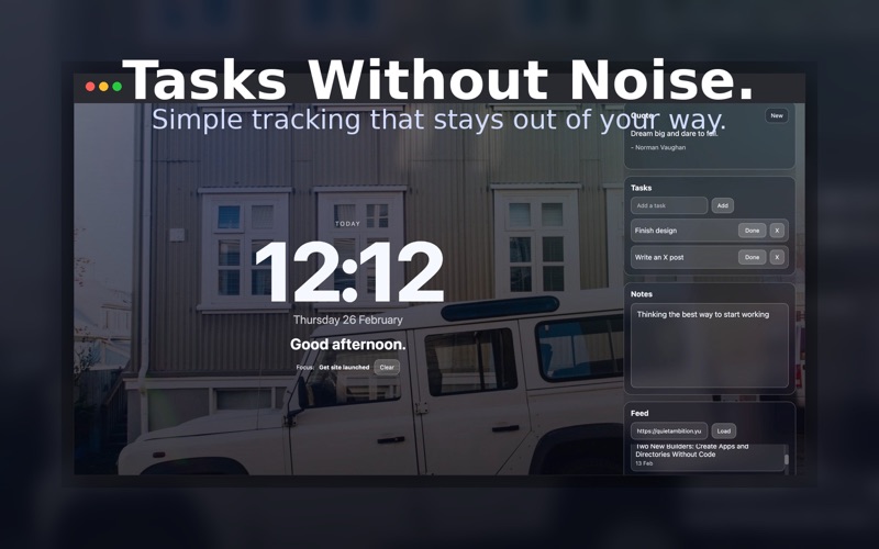 1thing: Focus Dashboard screenshot