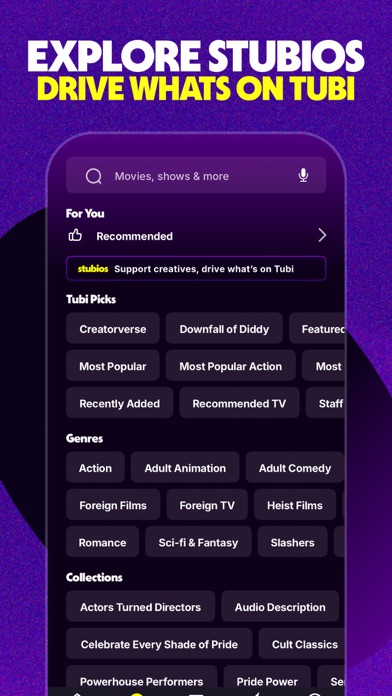 Tubi: Movies & Live TV Screenshot