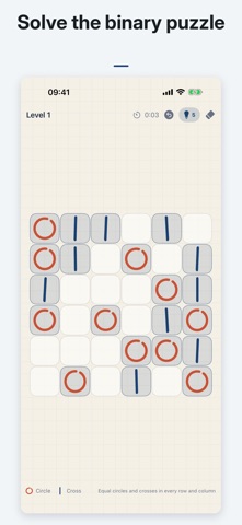 Binary Puzzle: Takuzu Binairo Screenshot 2 of 7