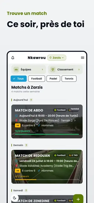 Nkawrou - Soccer in Tunisia screenshot 1