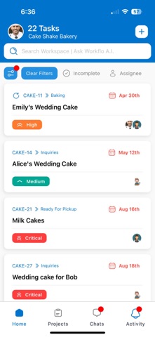 Workflo - Simple Tasks & Chat Screenshot 1 of 5