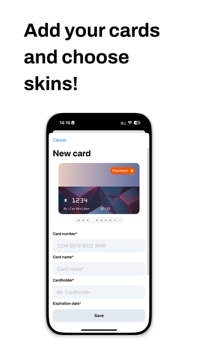 Card Holder: Store card wallet Screenshot