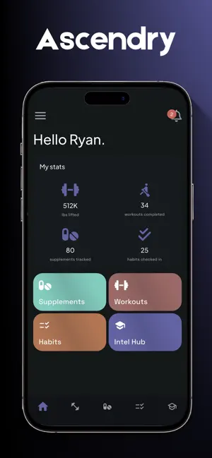 Ascendry Workout & Fitness Log screenshot 2