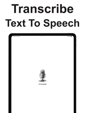 AI Transcribe & Text To Speech iPad screenshot