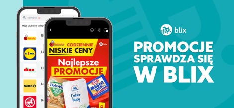 Blix - Gazetki Promocyjne - La aplicación Blix consolida las mejores ofertas, exhibiendo los catálogos de Biedronka con "Niskie Ceny" y promociones clave en productos como el azúcar y la mantequilla.