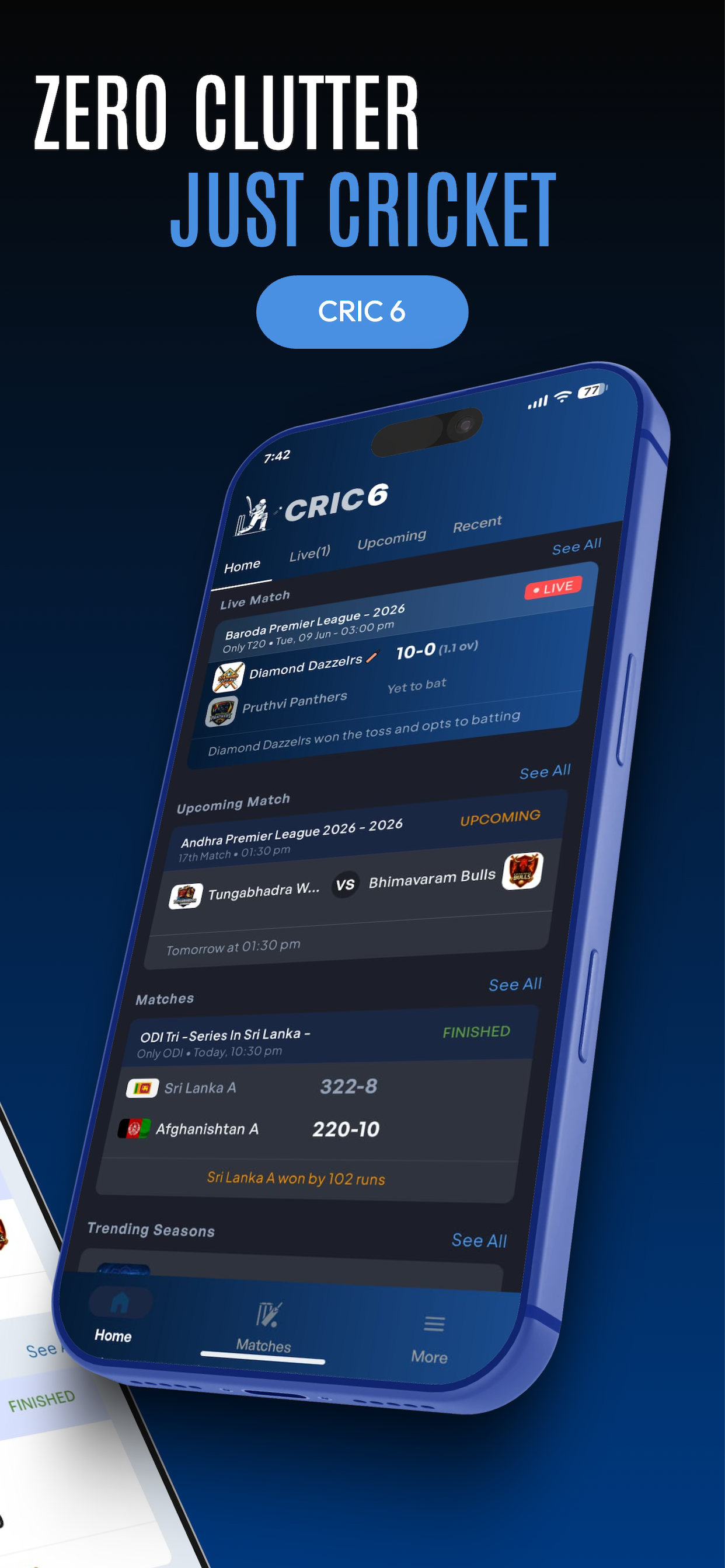 Cric6 - Live Cricket Score screenshot 2