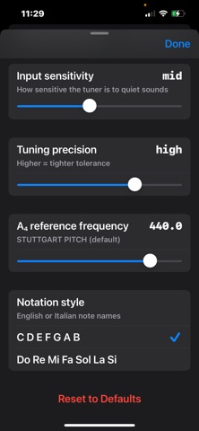 Xho Tuner screenshot