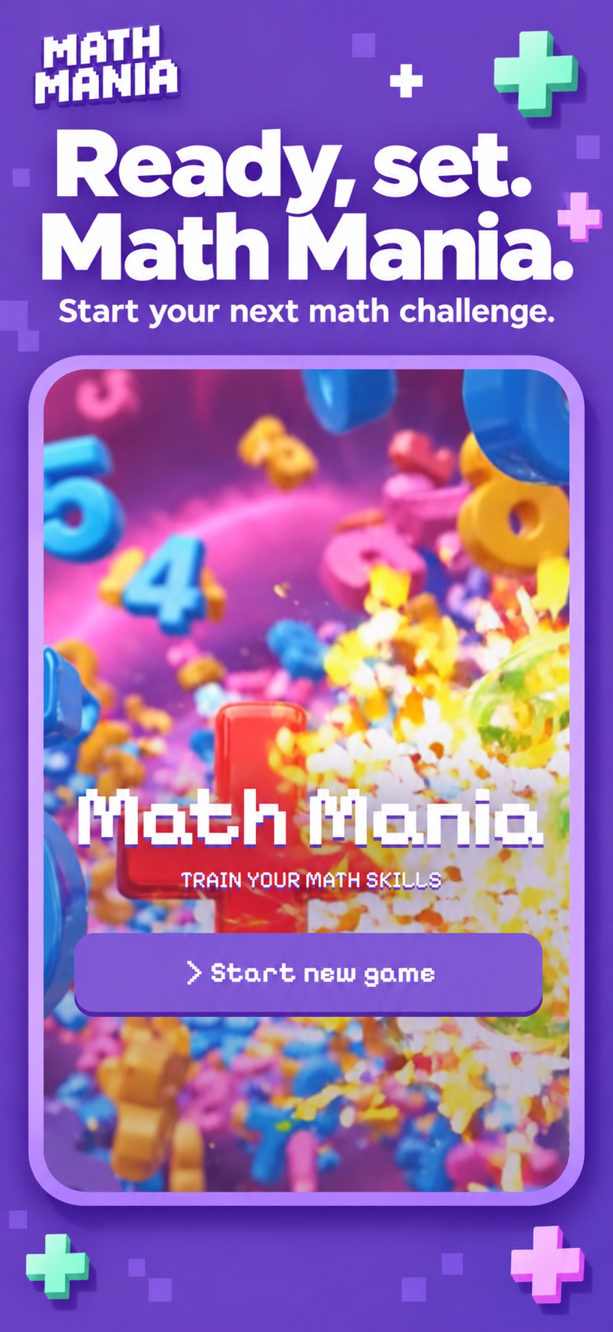 Screenshot 1 of MathMania: Brain Math Games