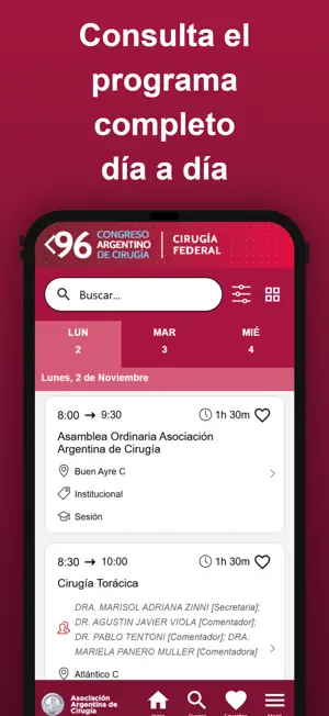 96° Congreso de Cirugía screenshot 2