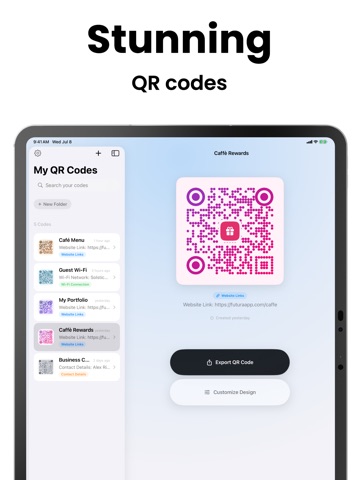 QR Code Generator by Qrysta iPad screenshot