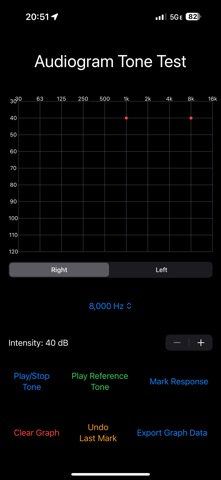 Audiogram Tone Test Screenshot 2 of 2