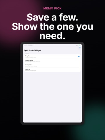 Split Photo Widget iPad screenshot
